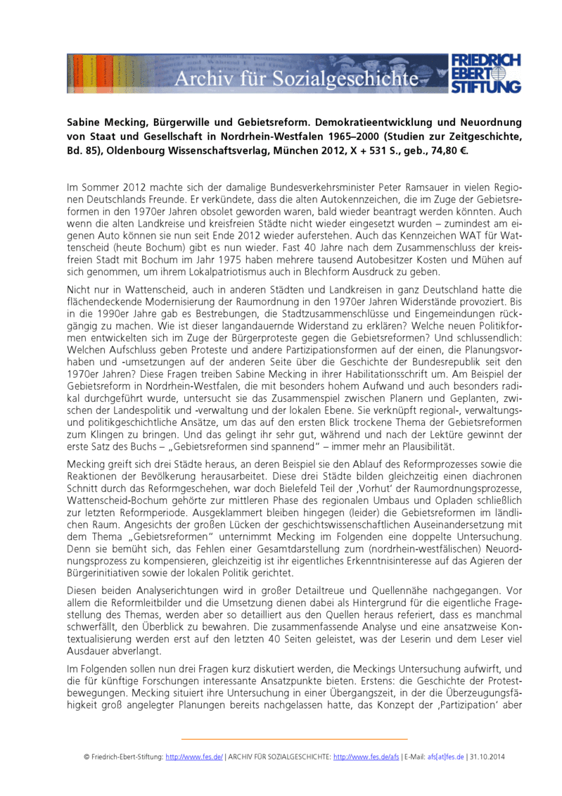 Open gallery for Bürgerwille und Gebietsreform