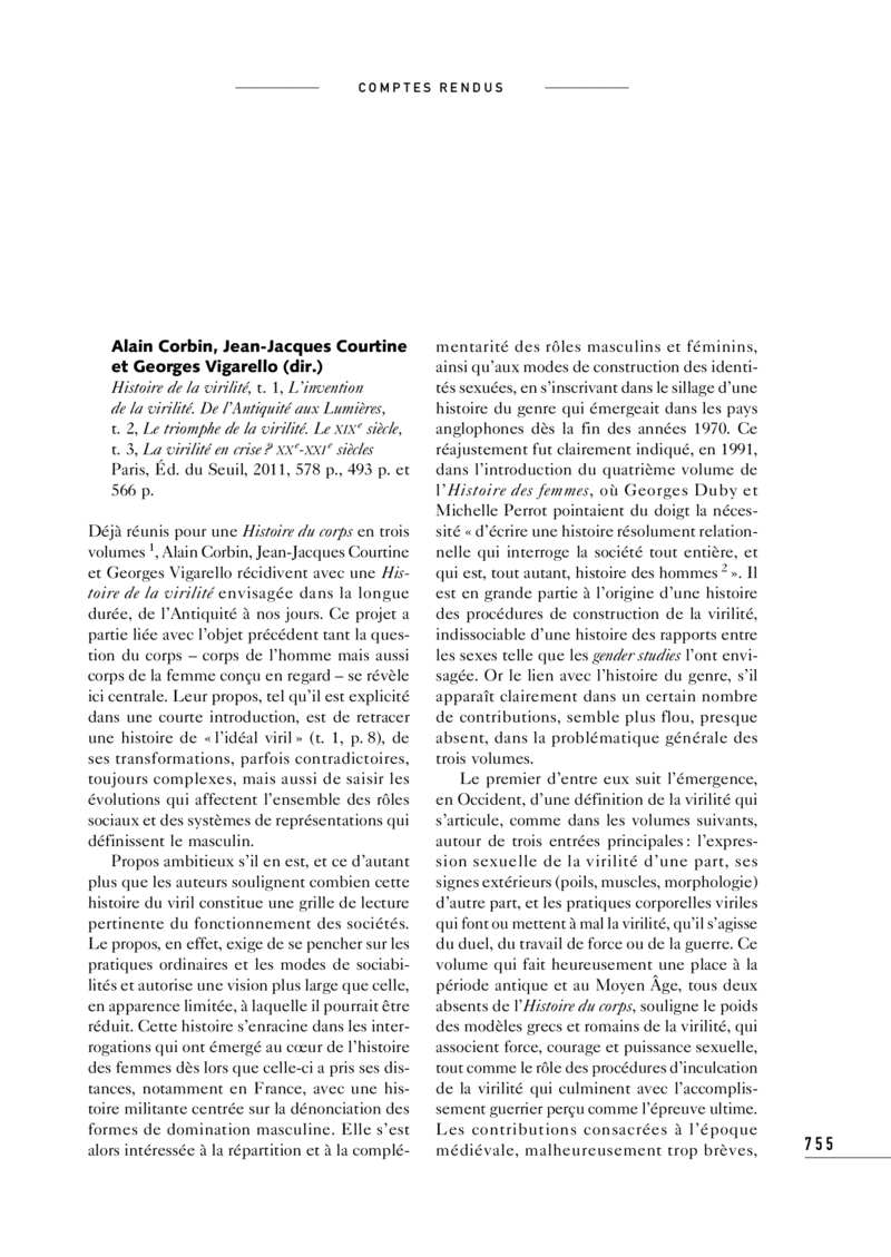 Open gallery for Histoire de la virilité