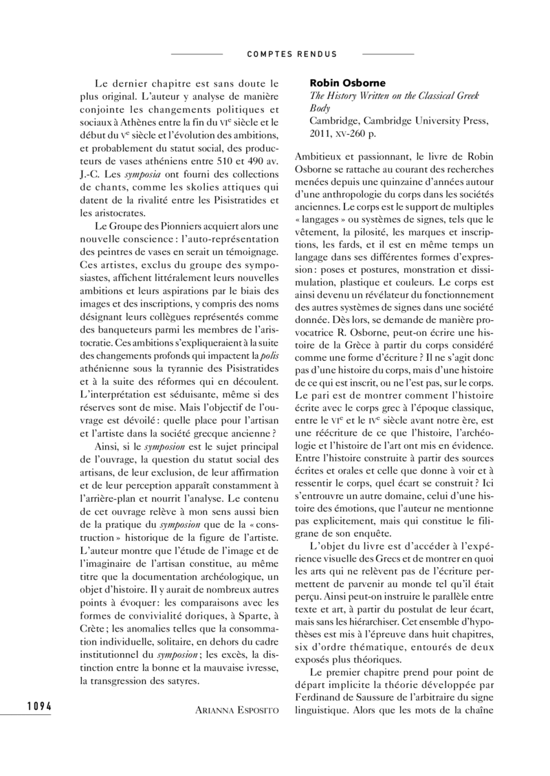 Open gallery for The History Written on the Classical Greek Body