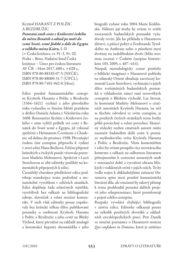Open gallery for Putování aneb cesta z Království českého do města Benátek a odtud po moři do země Svaté, země Jůdské a dále do Egypta a velikého města Kairu, I–II
