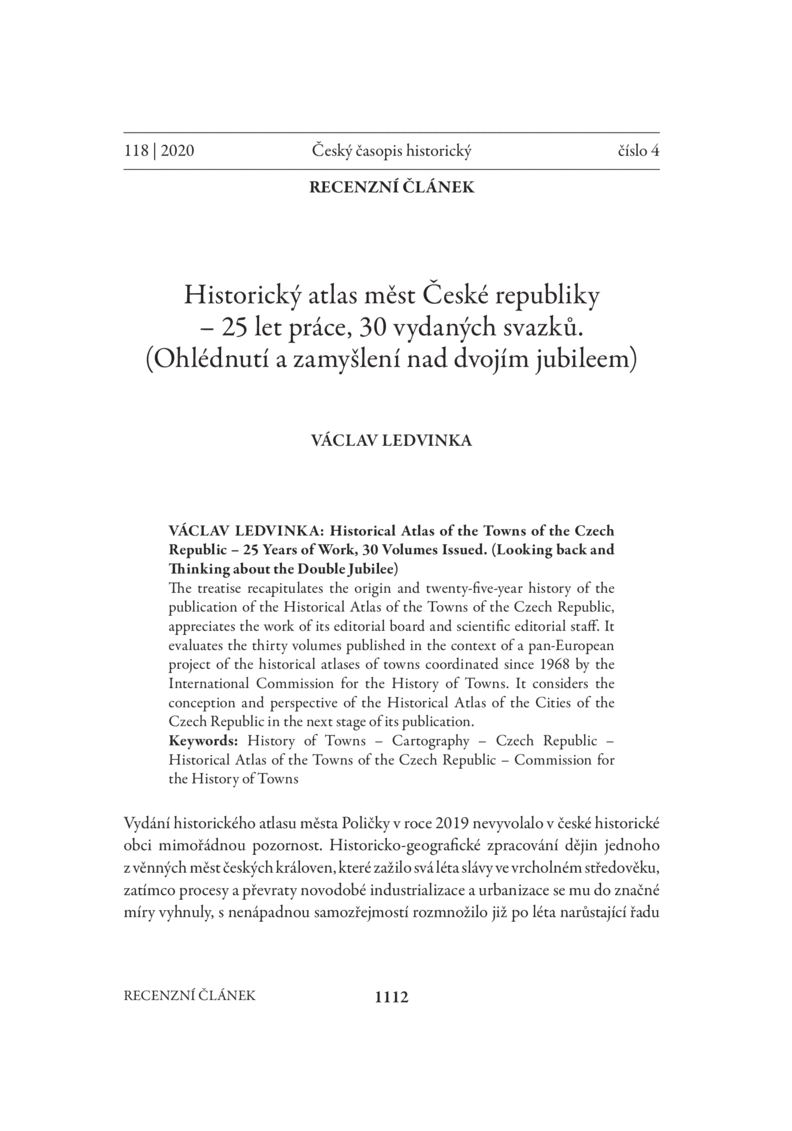 Open gallery for Historický atlas měst České republiky