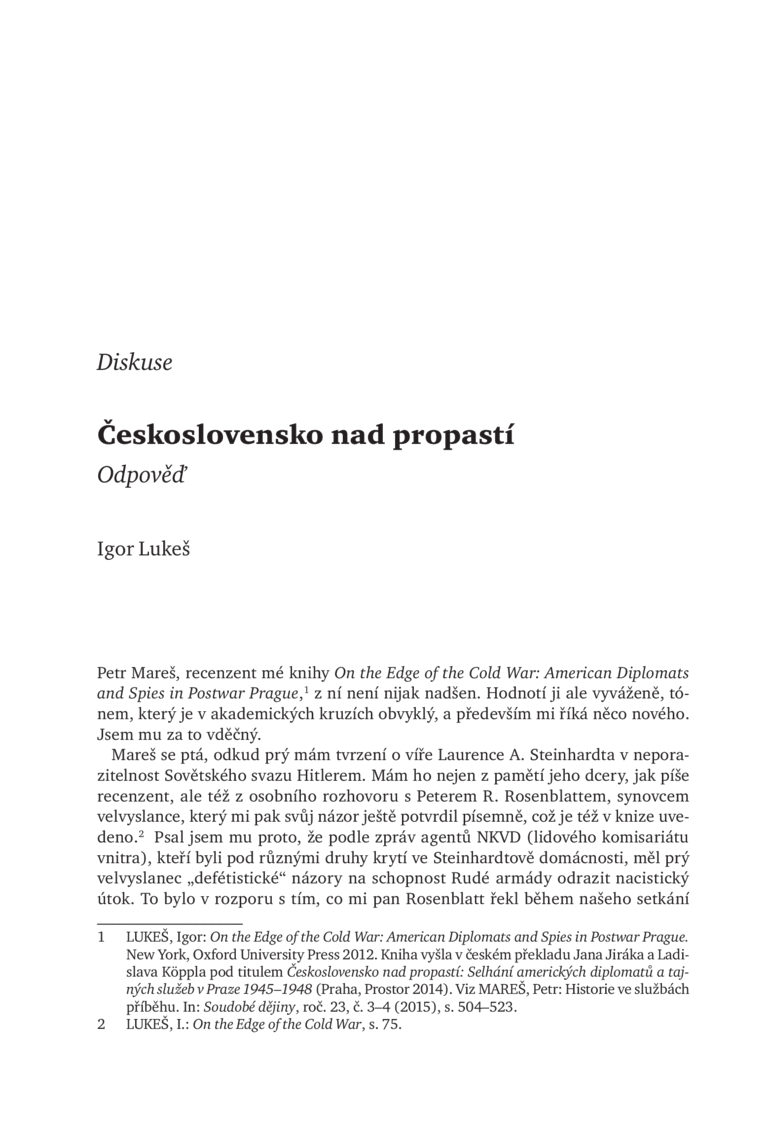 Open gallery for Československo nad propastí