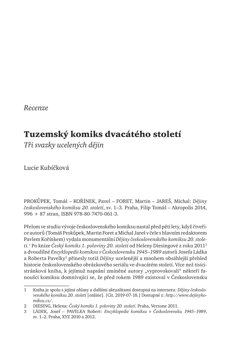Open gallery for Dějiny československého komiksu 20. století