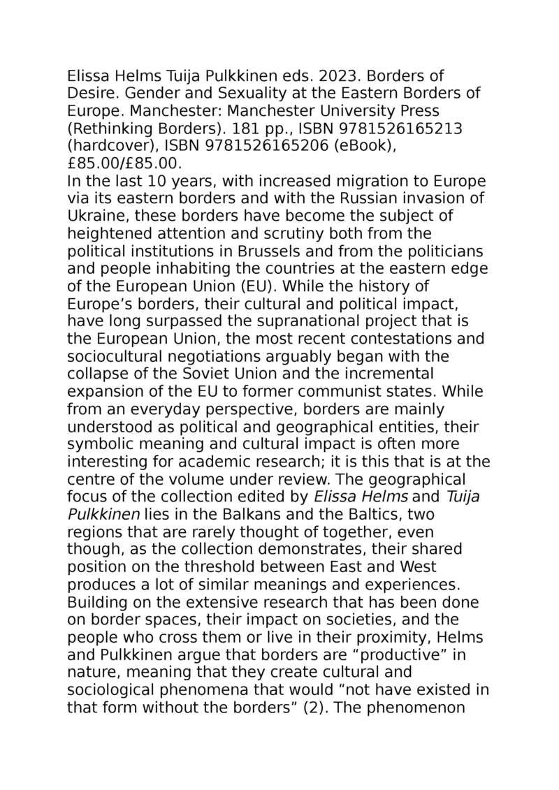 Open gallery for Borders of Desire