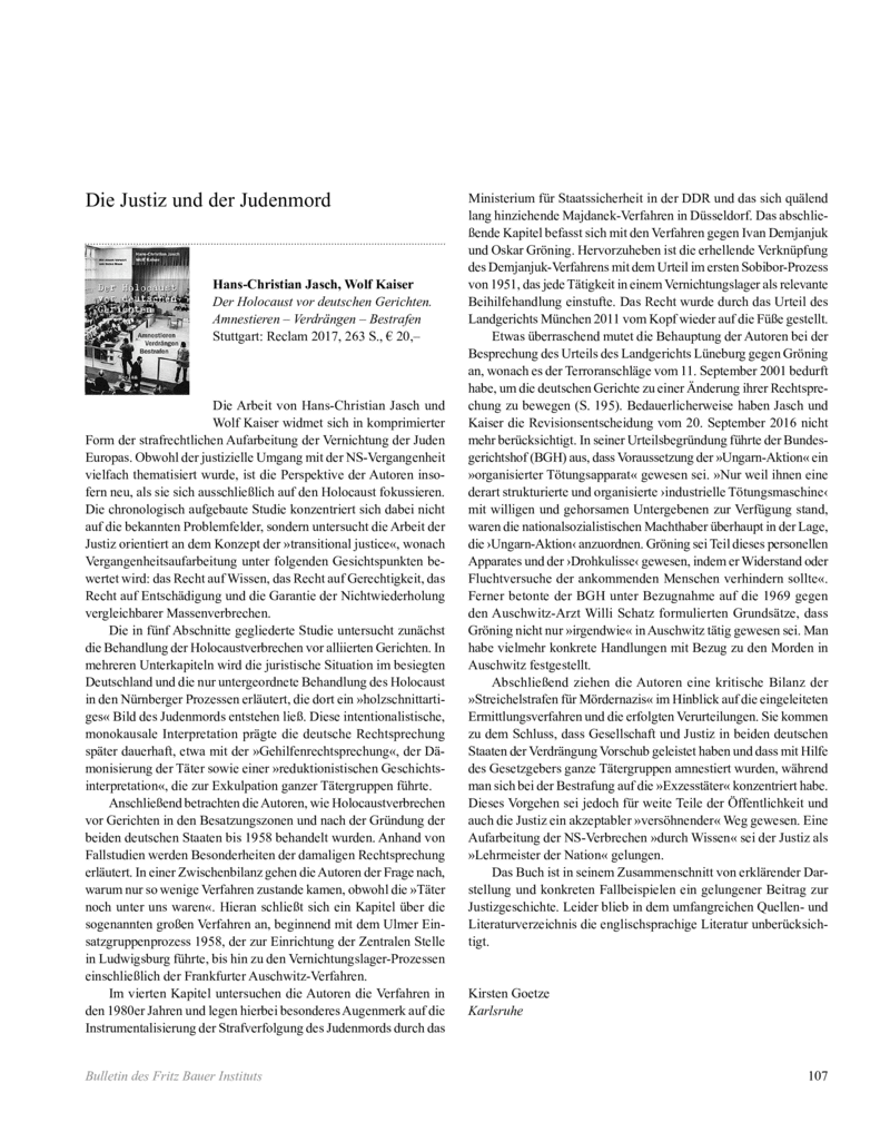 Open gallery for Der Holocaust vor deutschen Gerichten