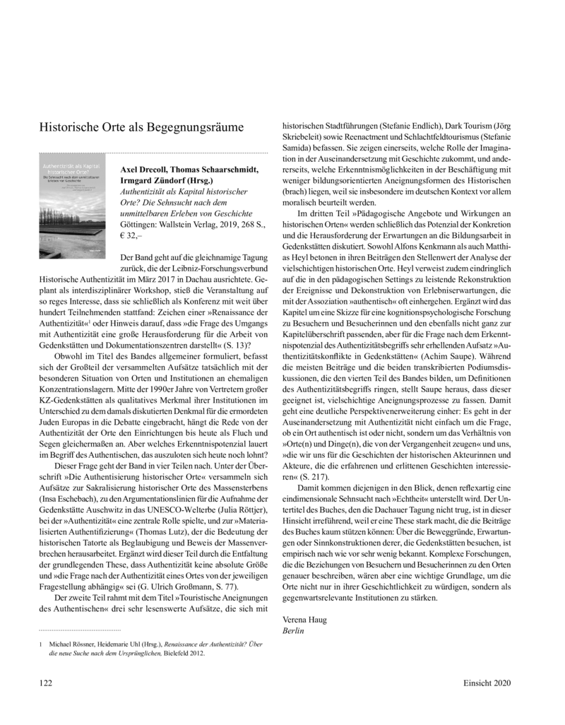 Open gallery for Authentizität als Kapital historischer Orte?