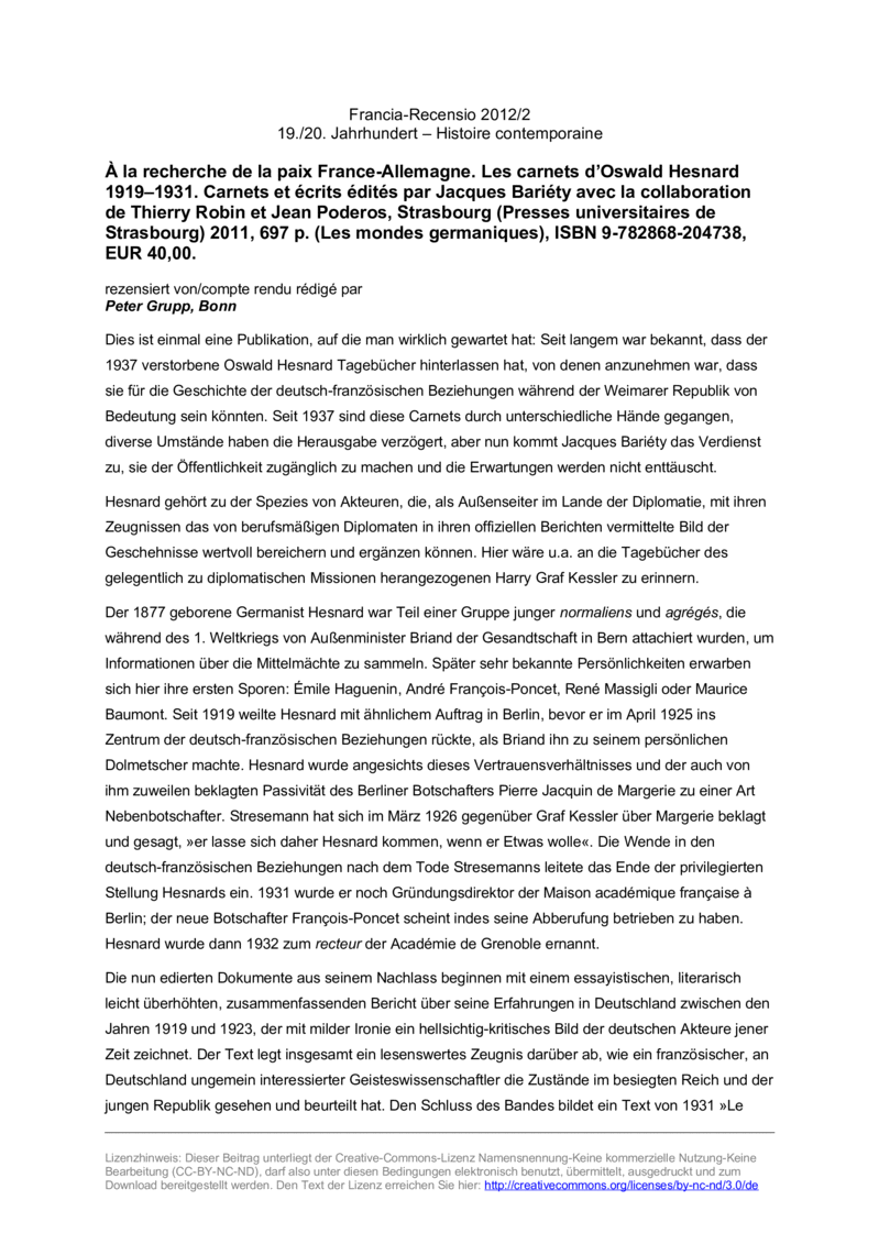Open gallery for À la recherche de la paix France-Allemagne