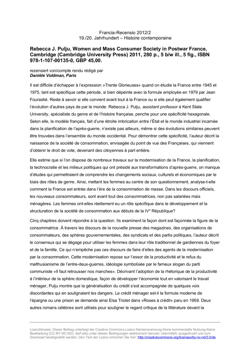Open gallery for Women and Mass Consumer Society in Postwar France