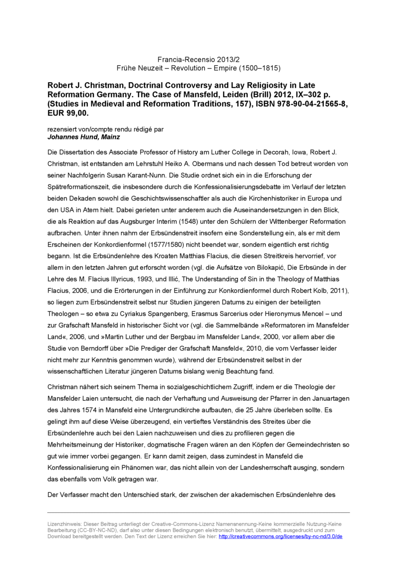 Open gallery for Doctrinal Controversy and Lay Religiosity in Late Reformation Germany