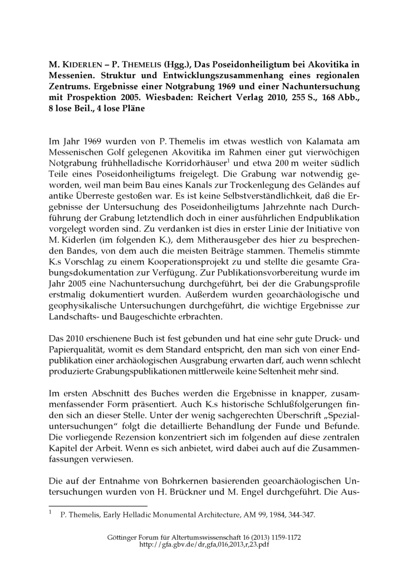 Open gallery for Das Poseidonheiligtum bei Akovitika in Messenien