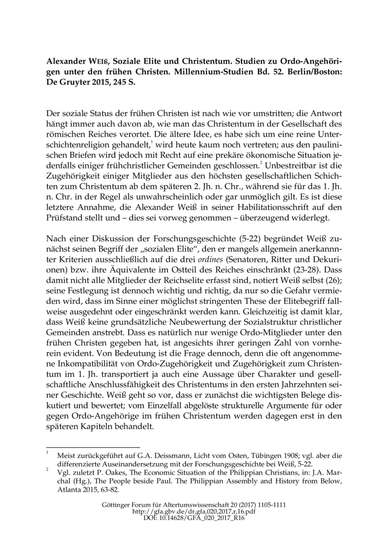 Open gallery for Soziale Elite und Christentum