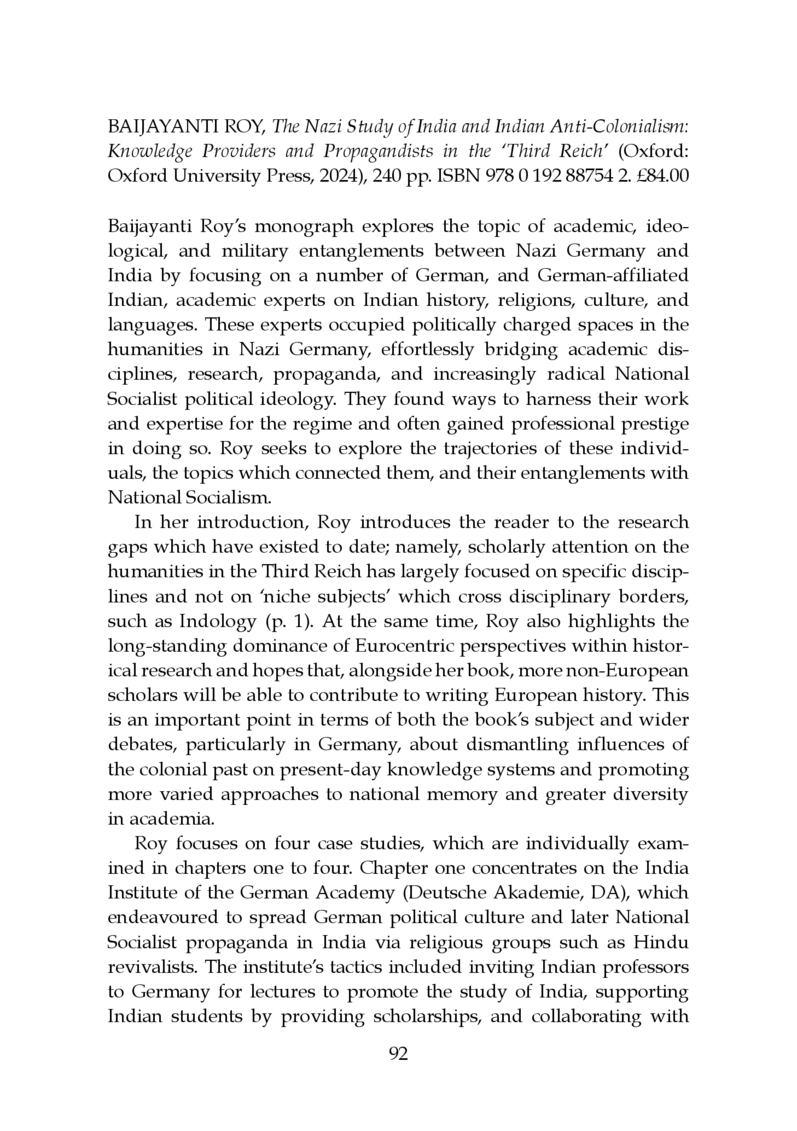 Open gallery for The Nazi Study of India and Indian Anti-Colonialism