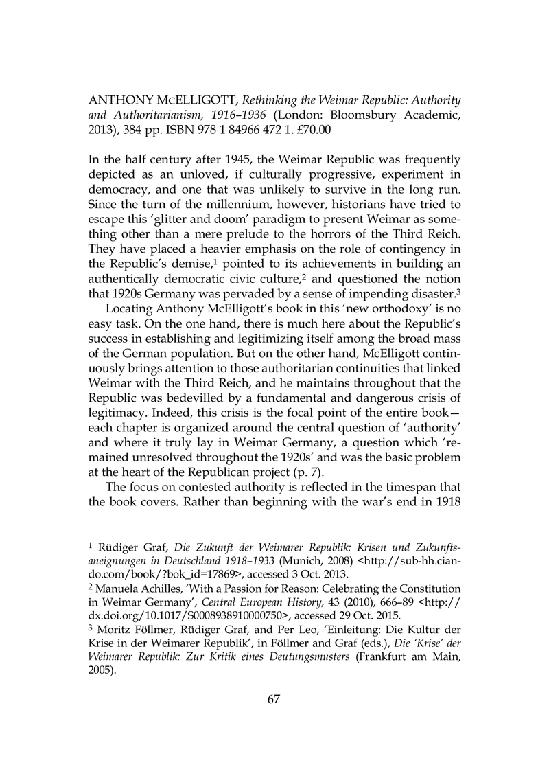 Open gallery for Rethinking the Weimar Republik