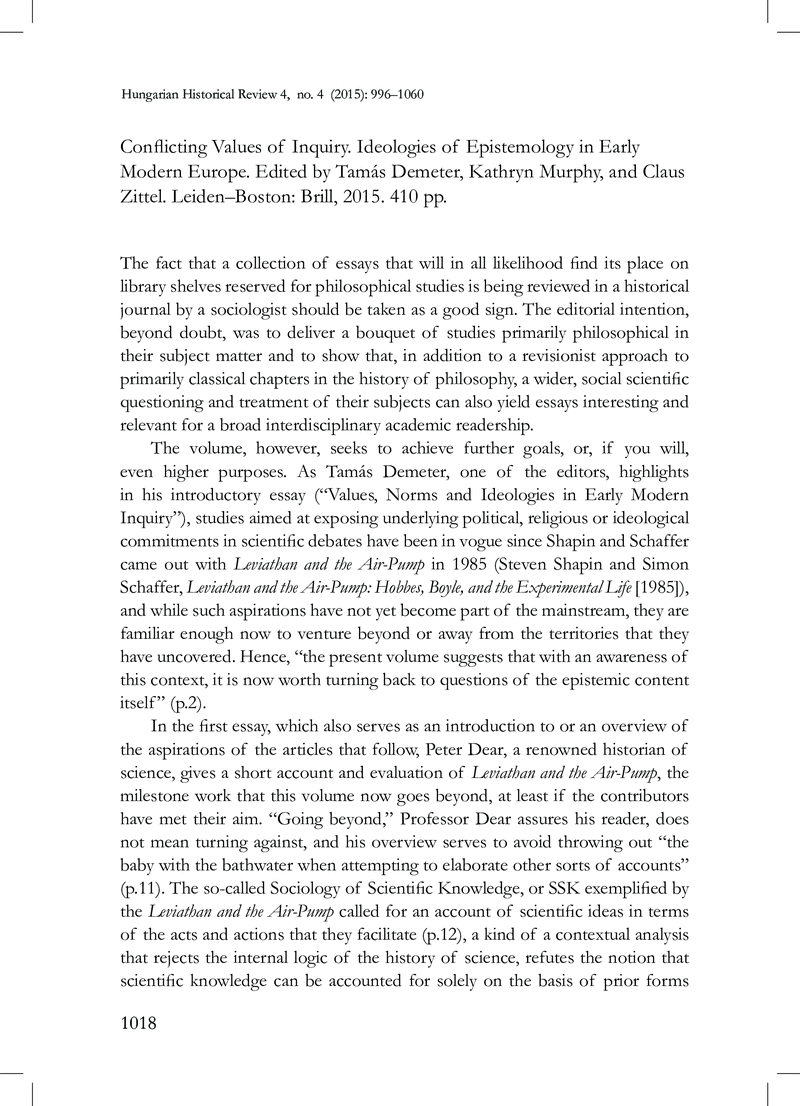 Open gallery for Conflicting Values of Inquiry