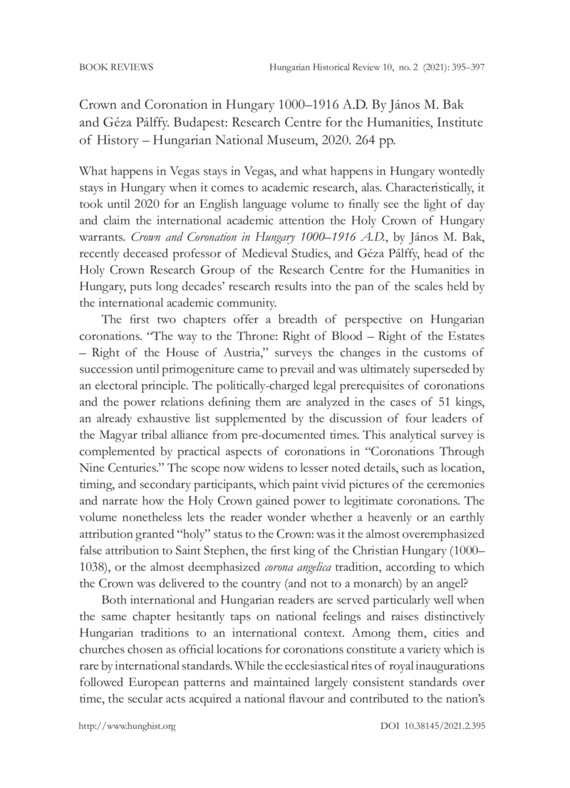 Open gallery for Crown and Coronation in Hungary 1000–1916 A.D.