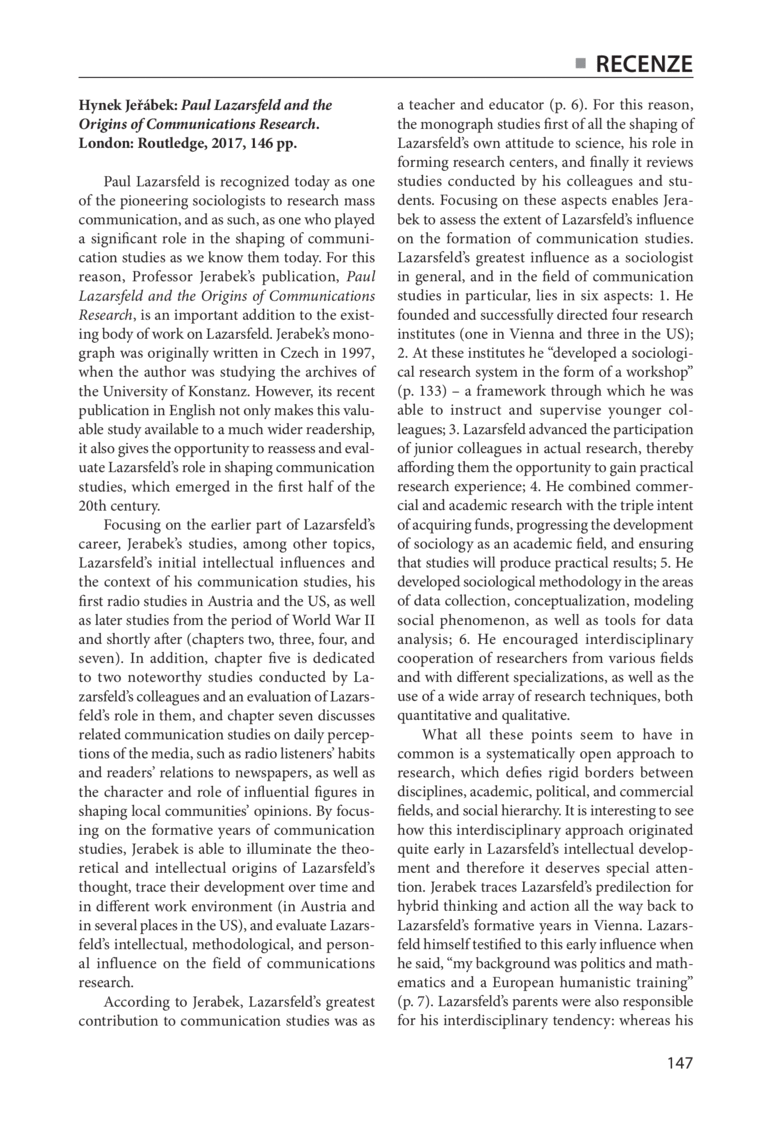 Open gallery for Paul Lazarsfeld and the Origins of Communications Research