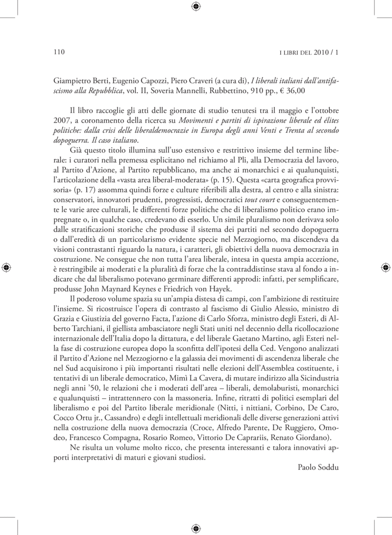 Open gallery for I liberali italiani dall'antifascismo alla repubblica
