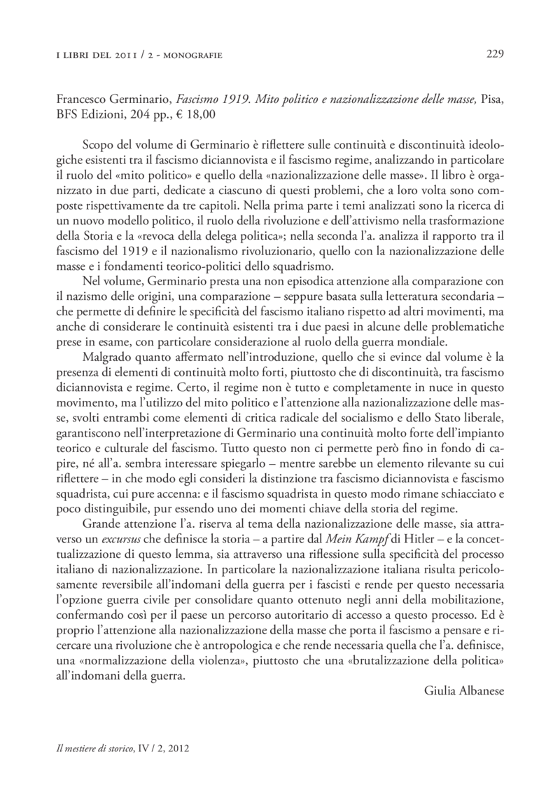 Open gallery for Fascismo 1919