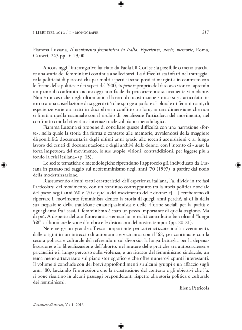 Open gallery for Il movimento femminista in Italia