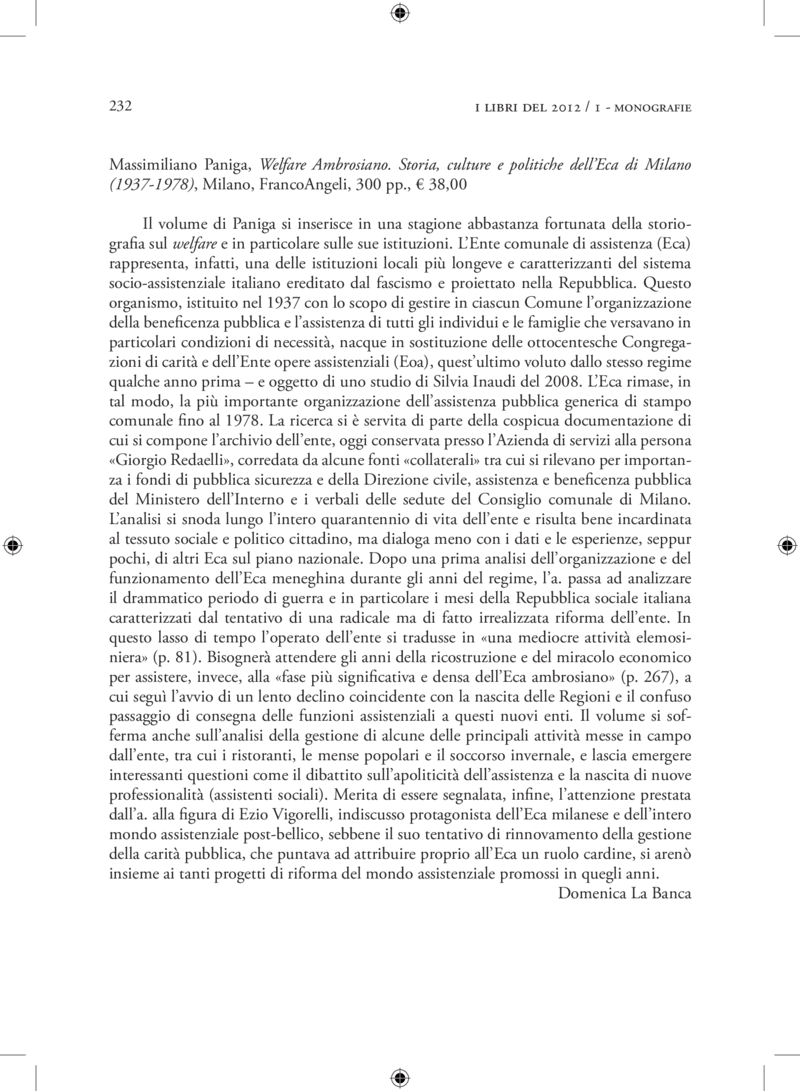 Open gallery for Welfare ambrosiano