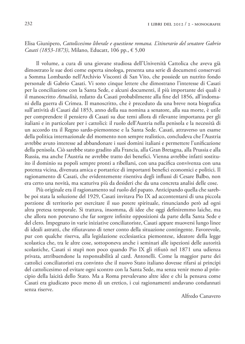 Open gallery for Cattolicesimo liberale e questione romana