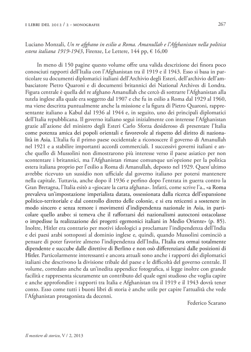 Open gallery for Un re afghano in esilio a Roma