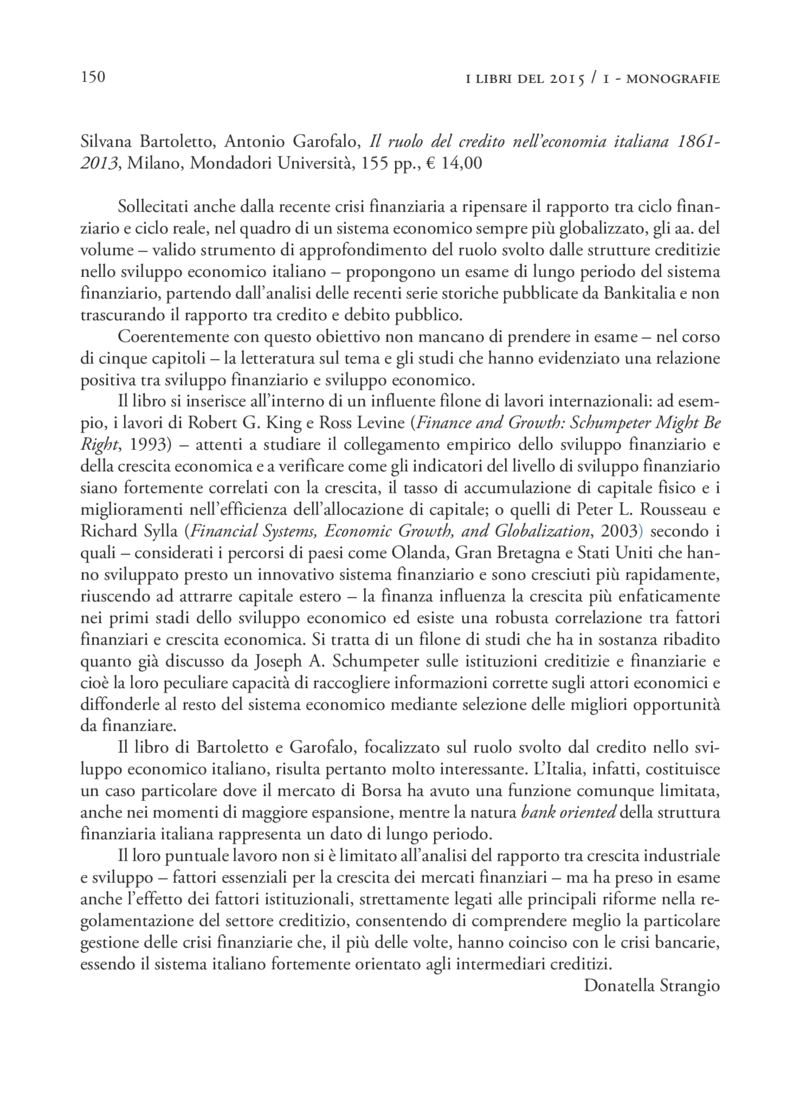 Open gallery for Il ruolo del credito nell’economia italiana 1861–2013