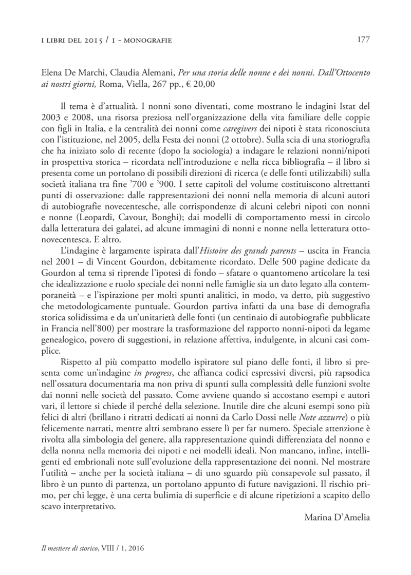 Open gallery for Per una storia delle nonne e dei nonni