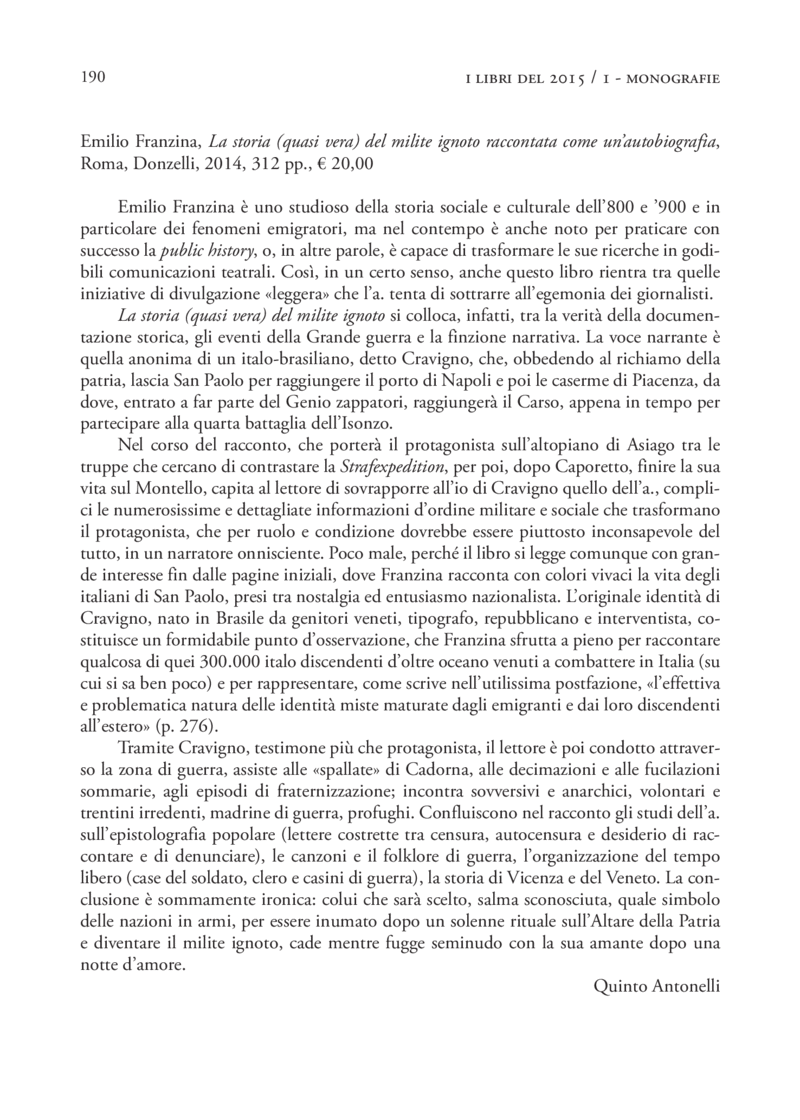 Open gallery for La storia (quasi vera) del milite ignoto
