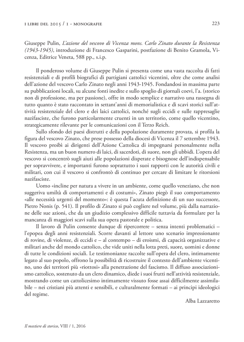 Open gallery for L’azione del vescovo di Vicenza mons
