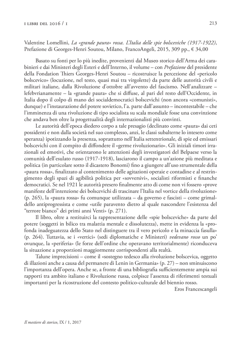 Open gallery for La «grande paura» rossa