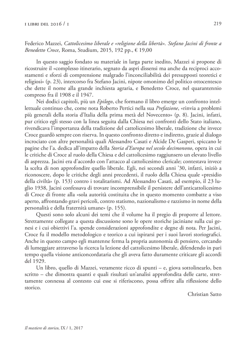Open gallery for Cattolicesimo liberale e «religione della libertà»