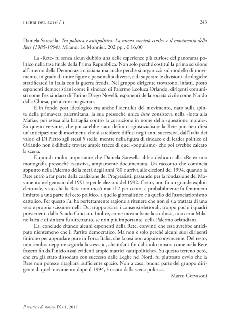 Open gallery for Tra politica e antipolitica