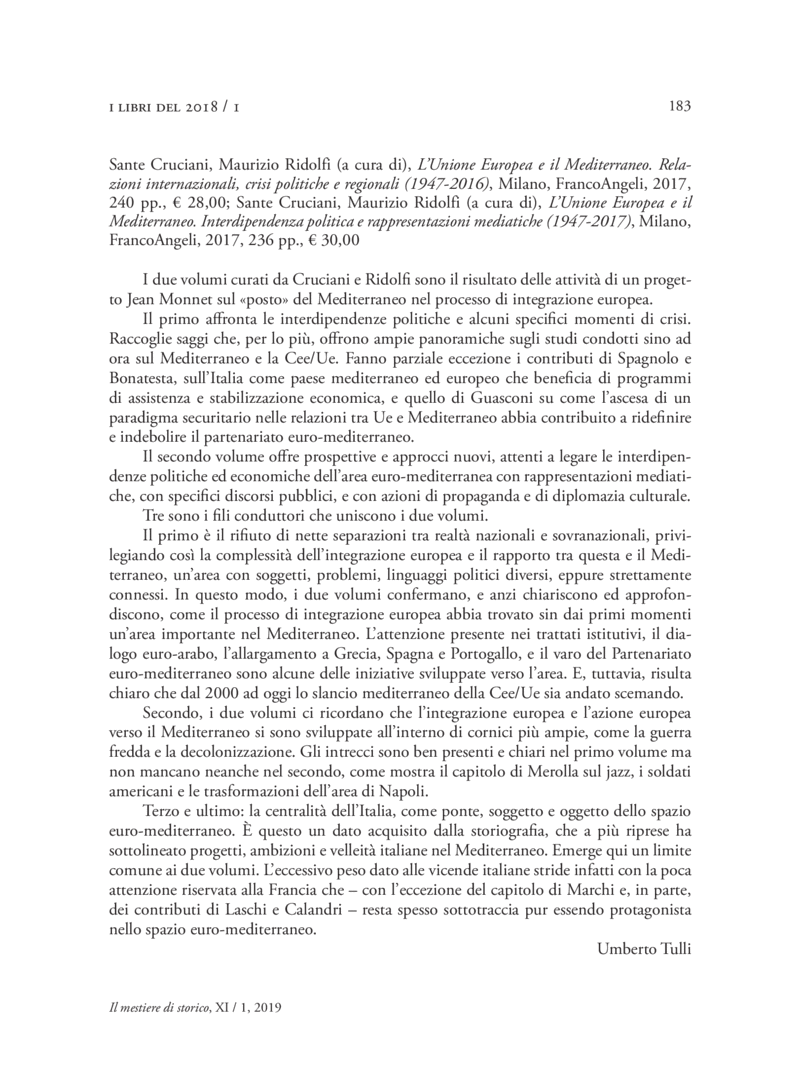Open gallery for L’Unione Europea e il Mediterraneo