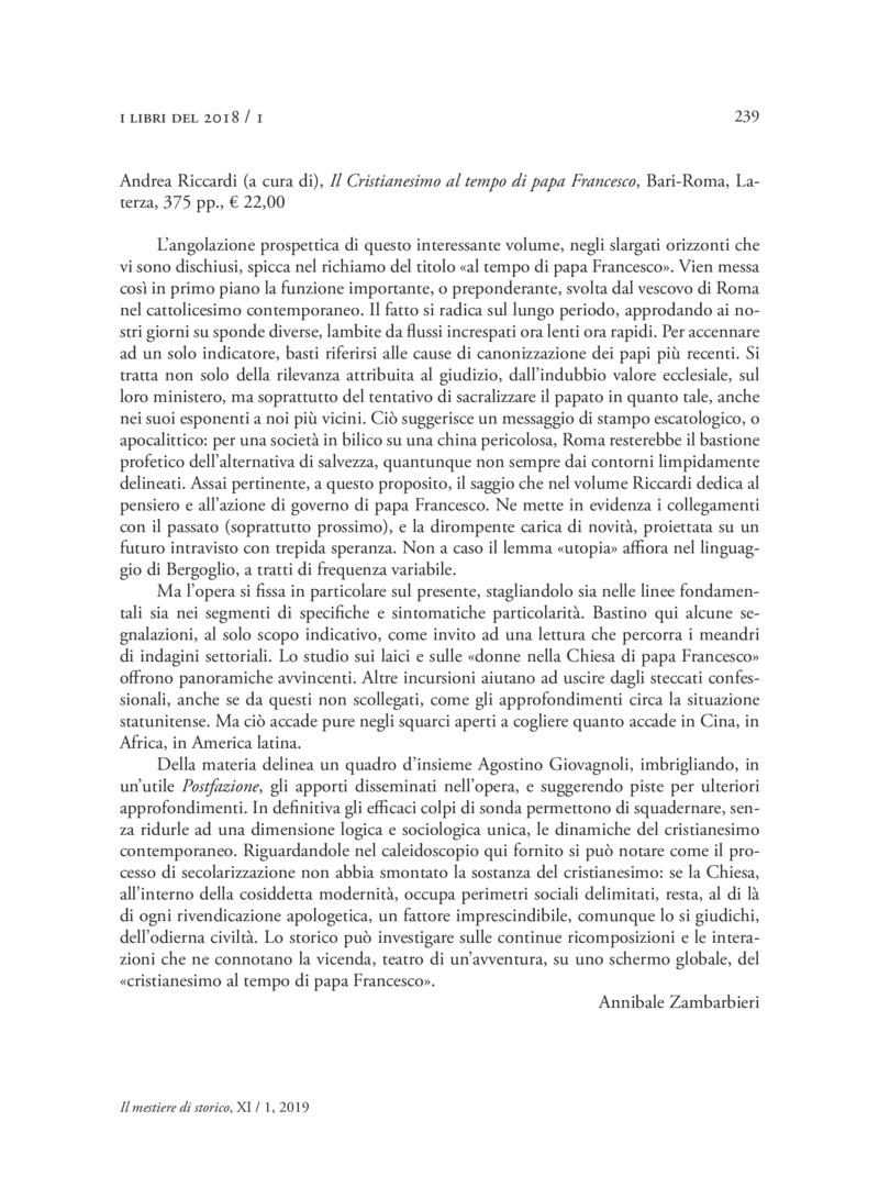 Open gallery for Il Cristianesimo al tempo di papa Francesco