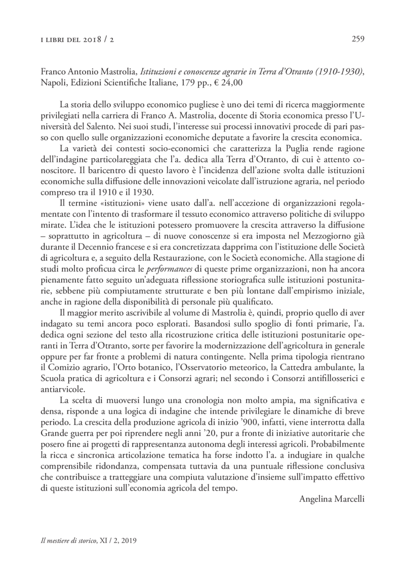 Open gallery for Istituzioni e conoscenze agrarie in Terra d’Otranto (1910–1930)