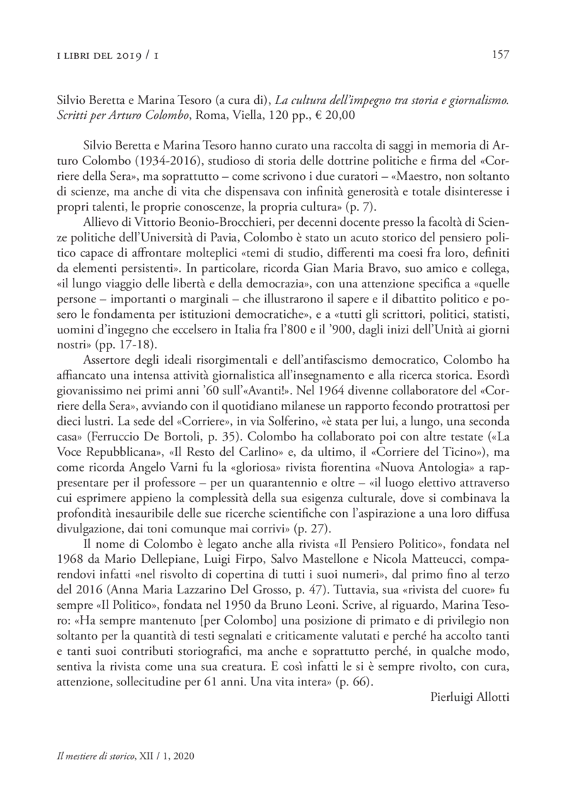 Open gallery for La cultura dell’impegno tra storia e giornalismo