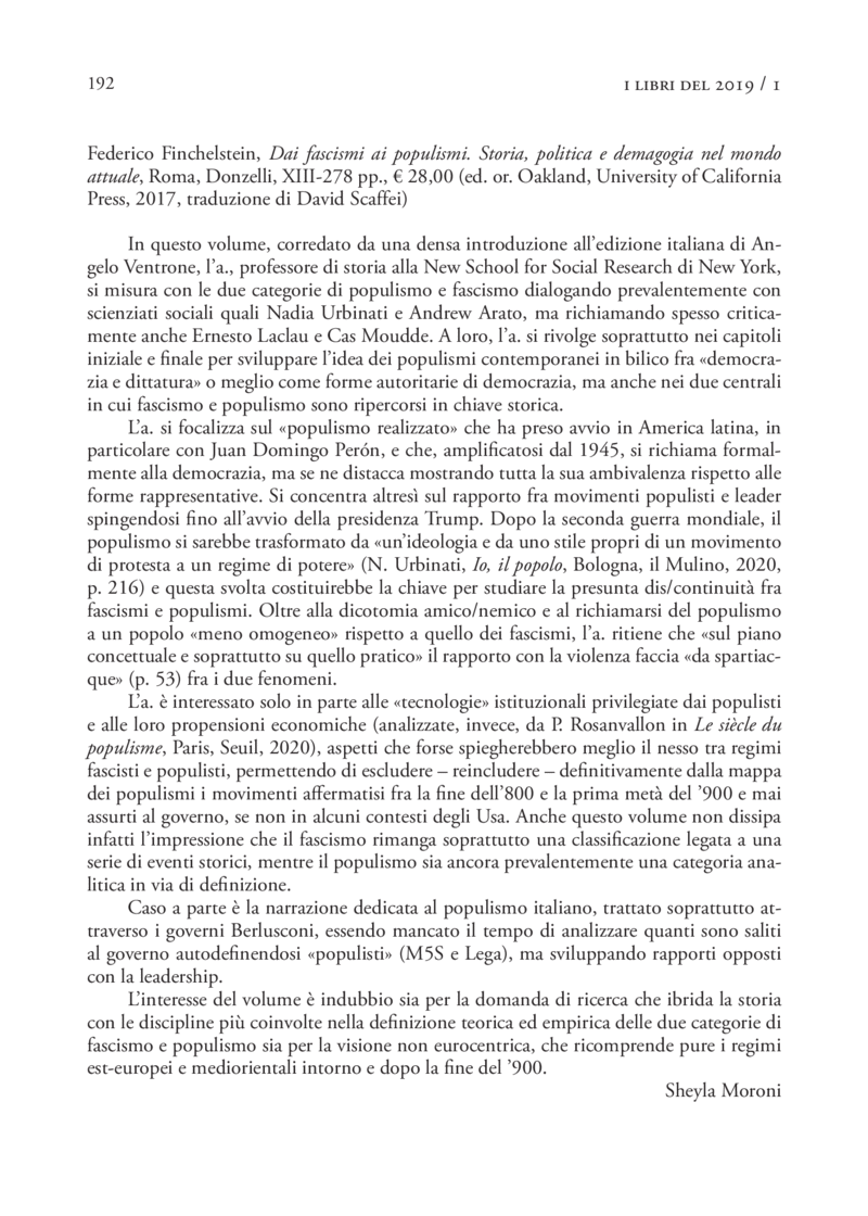 Open gallery for Dai fascismi ai populismi