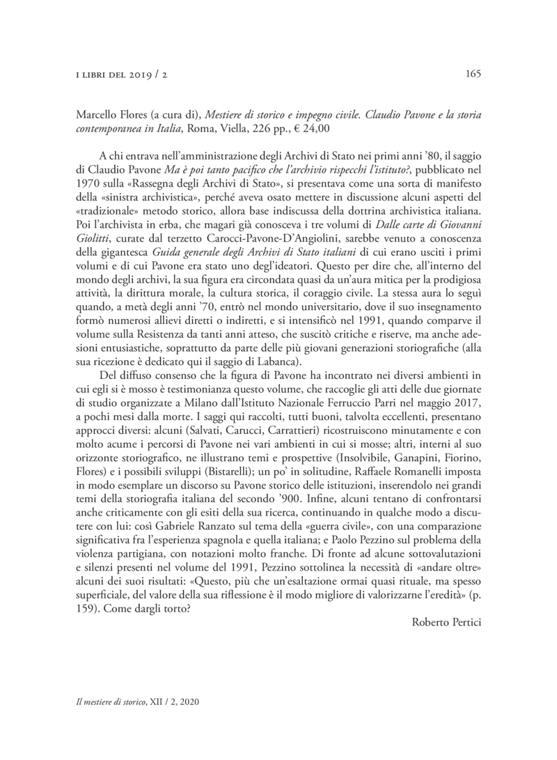 Open gallery for Mestiere di storico e impegno civile