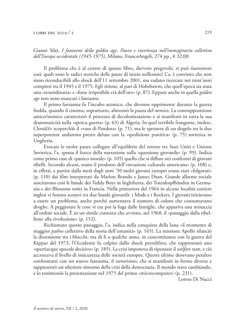 Open gallery for I fantasmi della golden age