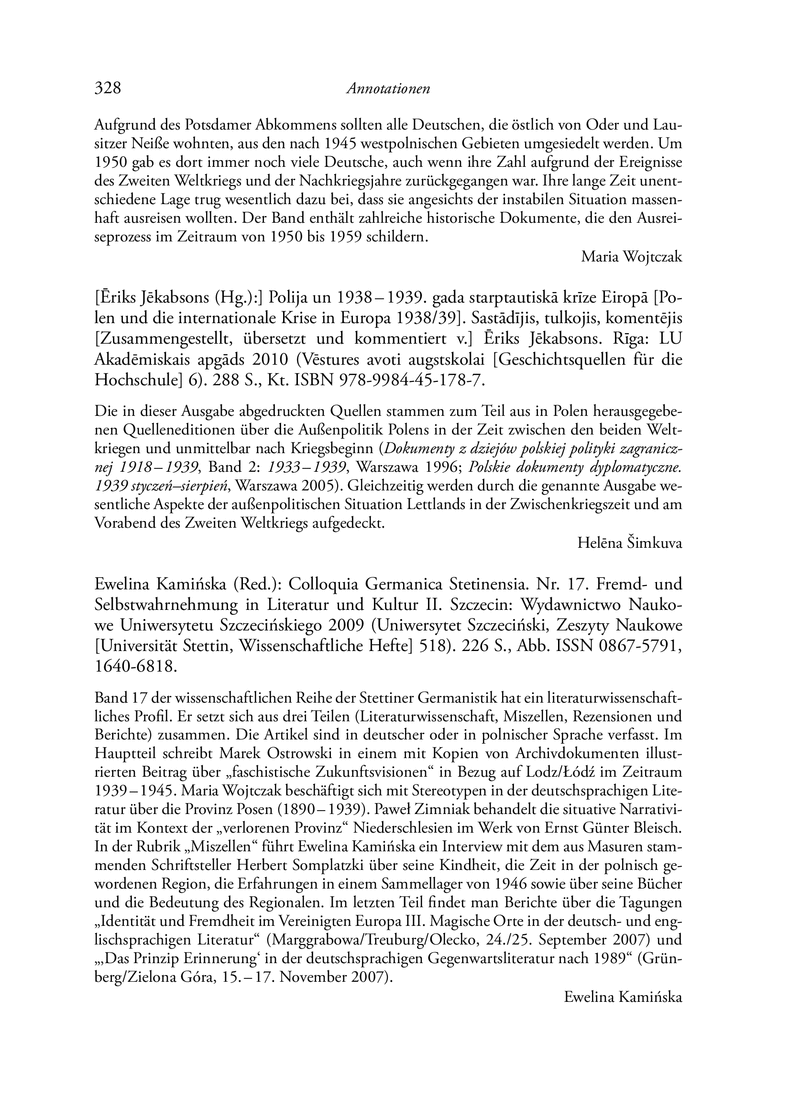 Open gallery for Zeszyty naukowe / Colloquia Germanica Stetinensia