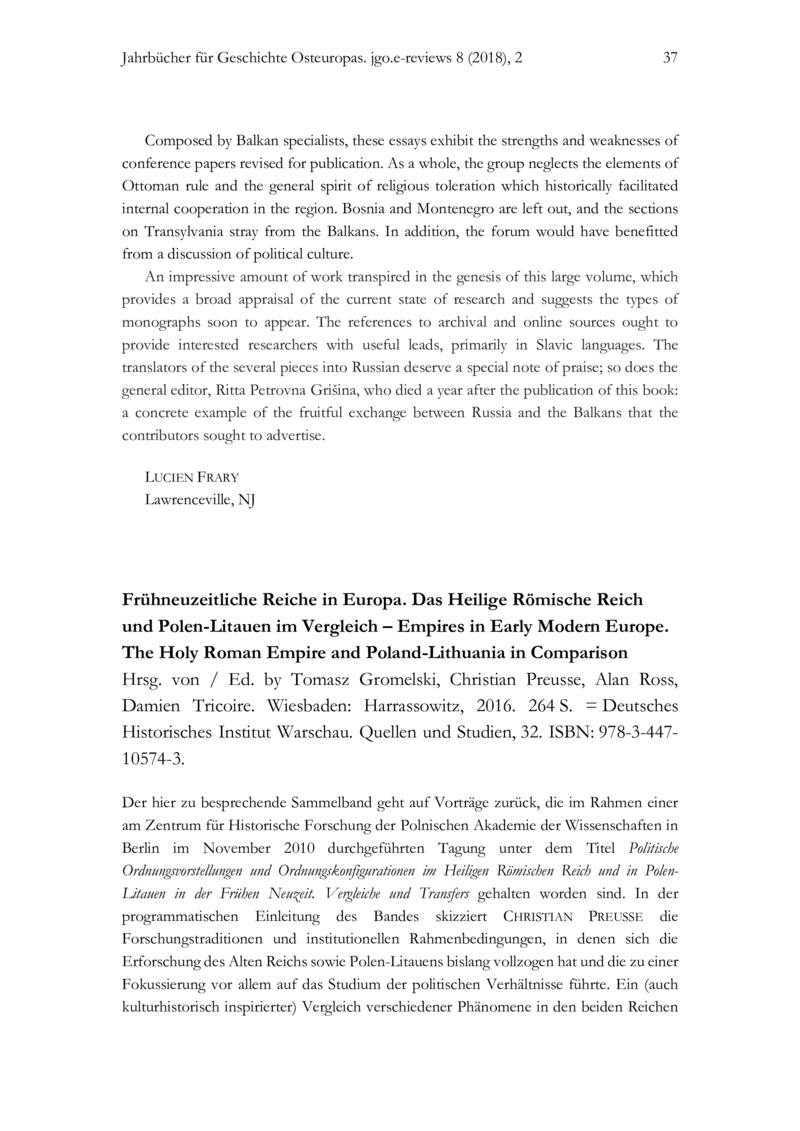 Open gallery for Frühneuzeitliche Reiche in Europa/Empires in Early Modern Europe