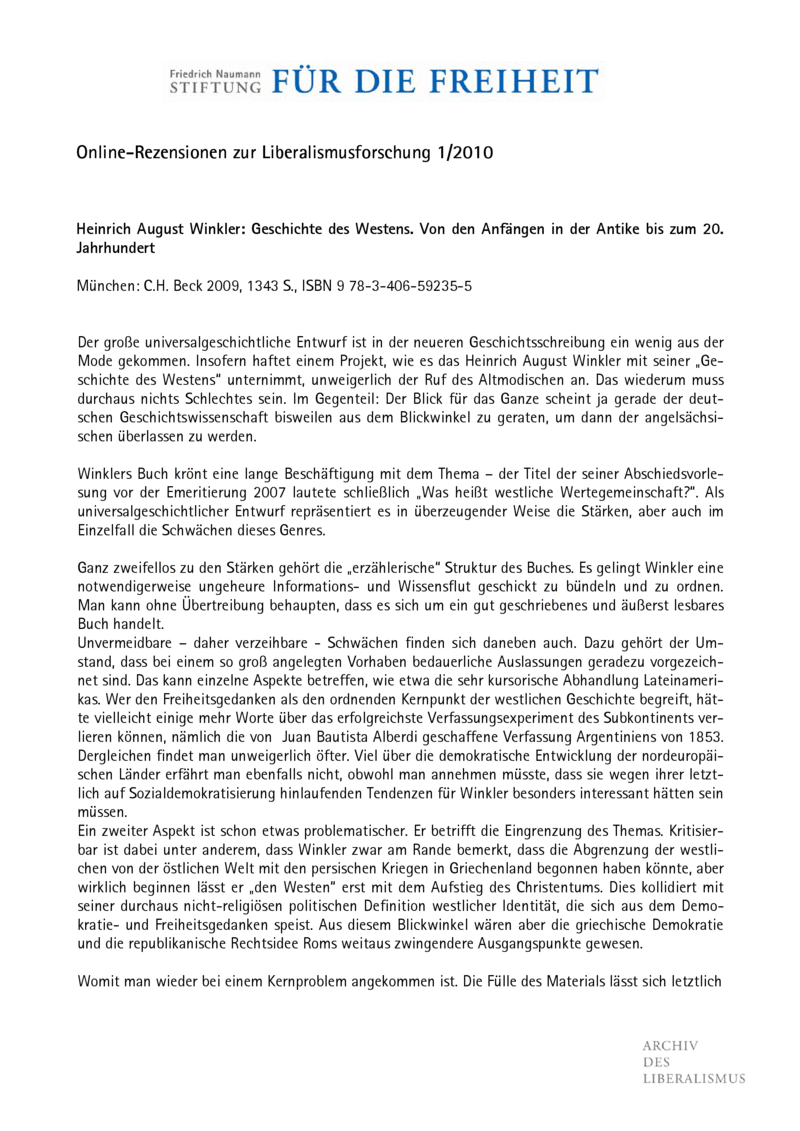 Open gallery for Geschichte des Westens
