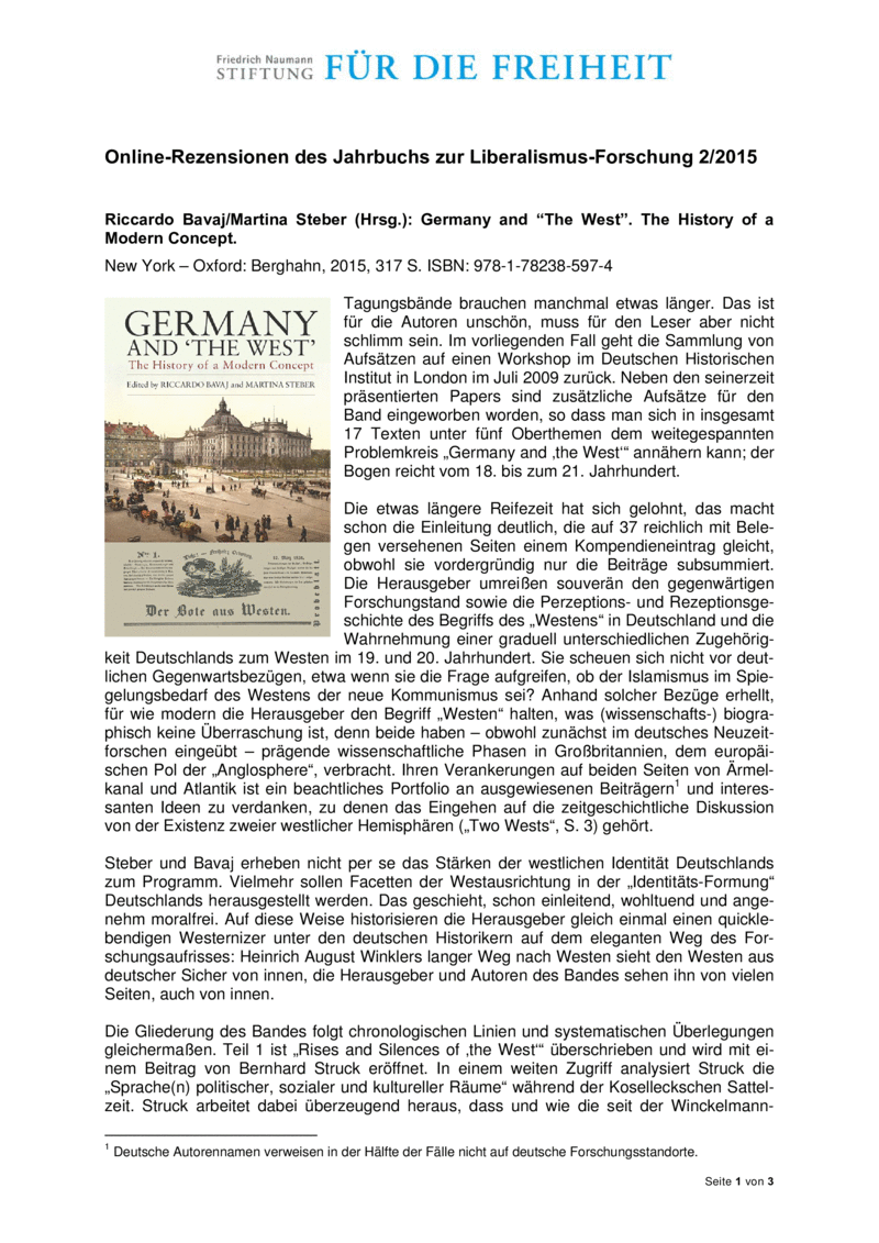 Open gallery for Germany and “The West”