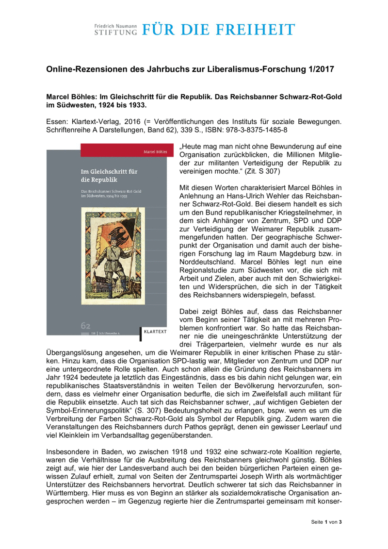 Open gallery for Im Gleichschritt für die Republik