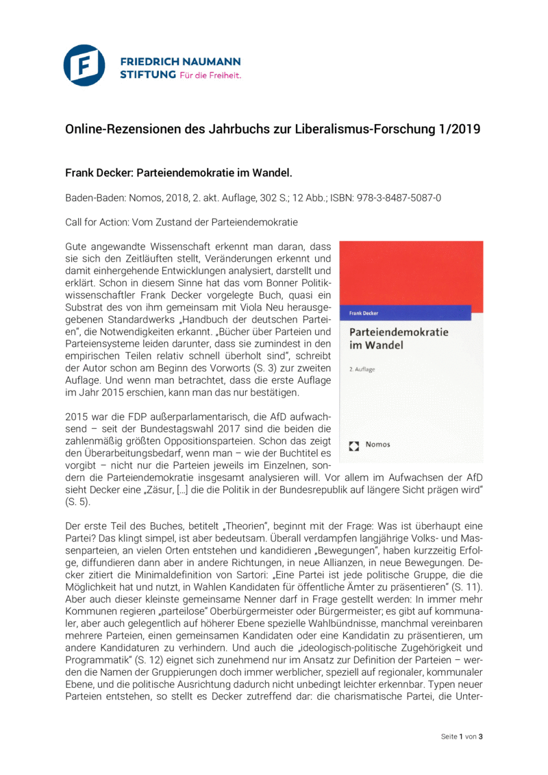 Open gallery for Parteiendemokratie im Wandel