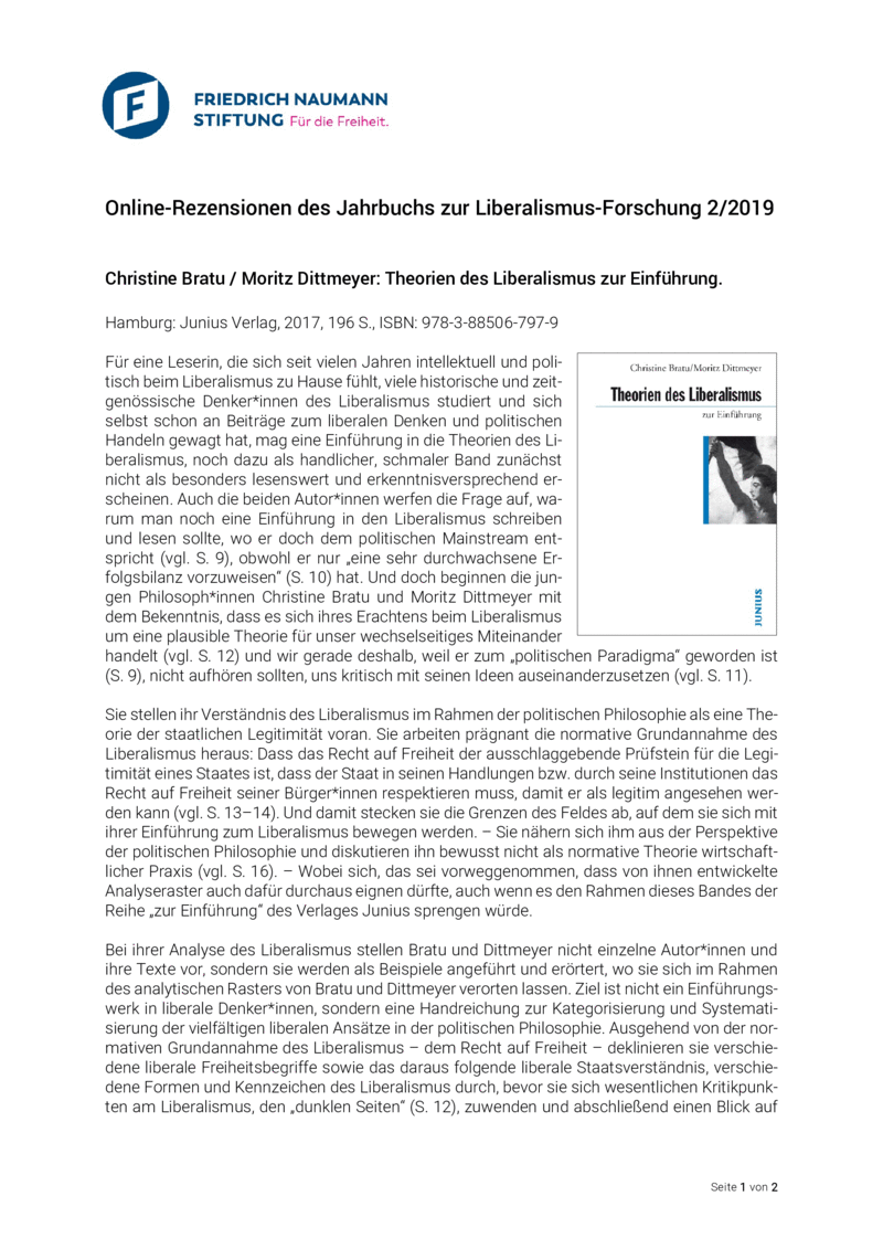 Open gallery for Theorien des Liberalismus zur Einführung