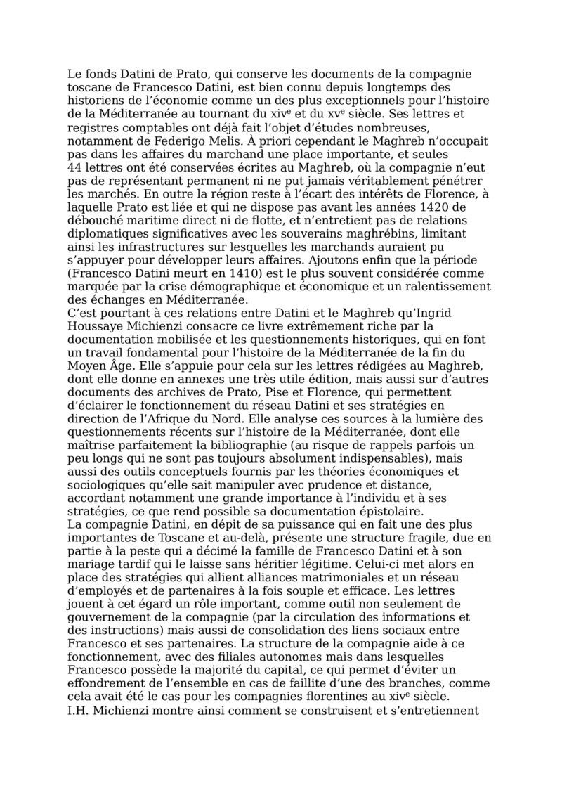Open gallery for Datini, Majorque et le Maghreb (14e-15e siècles)