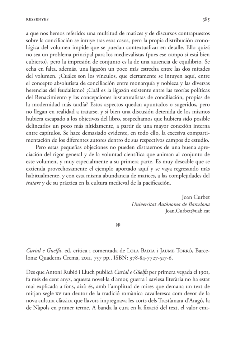 Open gallery for Curial e Güelfa