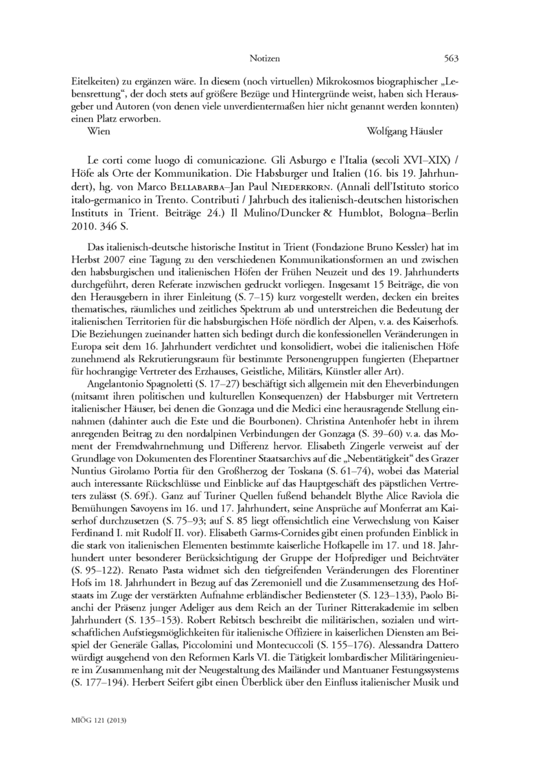 Open gallery for Le corti come luogo di comunicazione. Gli Asburgo e l’Italia (secoli XVI–XIX) / Höfe als Orte der Kommunikation. Die Habsburger und Italien (16. bis 19. Jahrhundert)